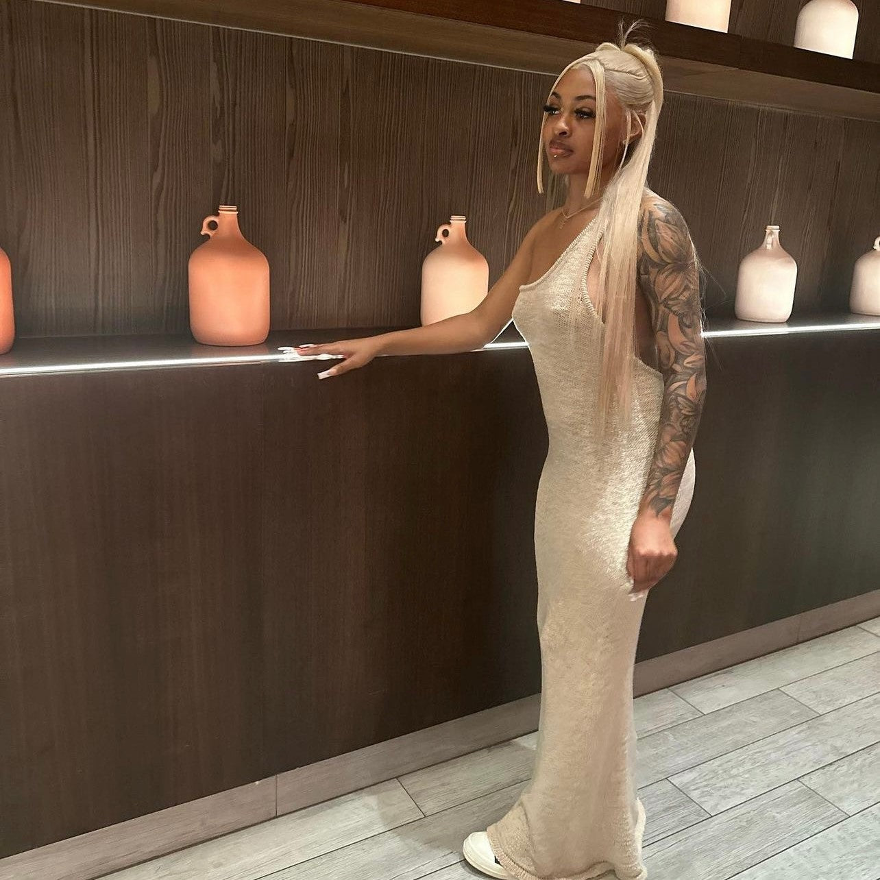 Worth It Dress - Beige