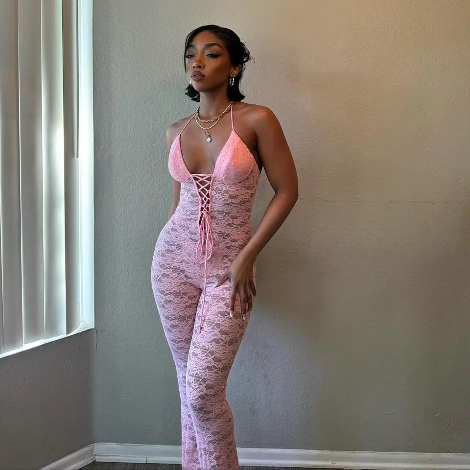 Dangerous Love Jumpsuit - Pink