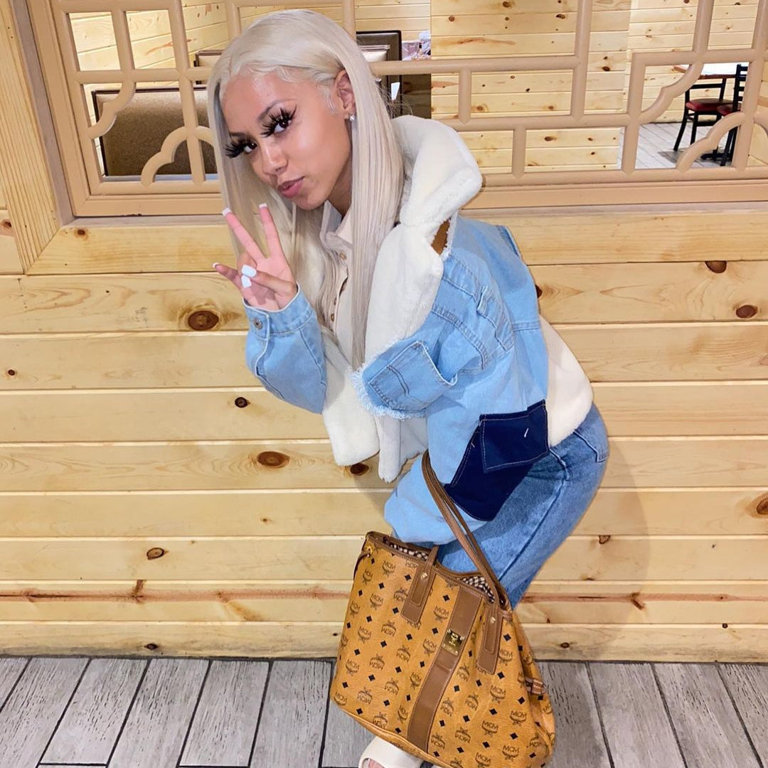 Fur Babe Jean Jacket - Blue
