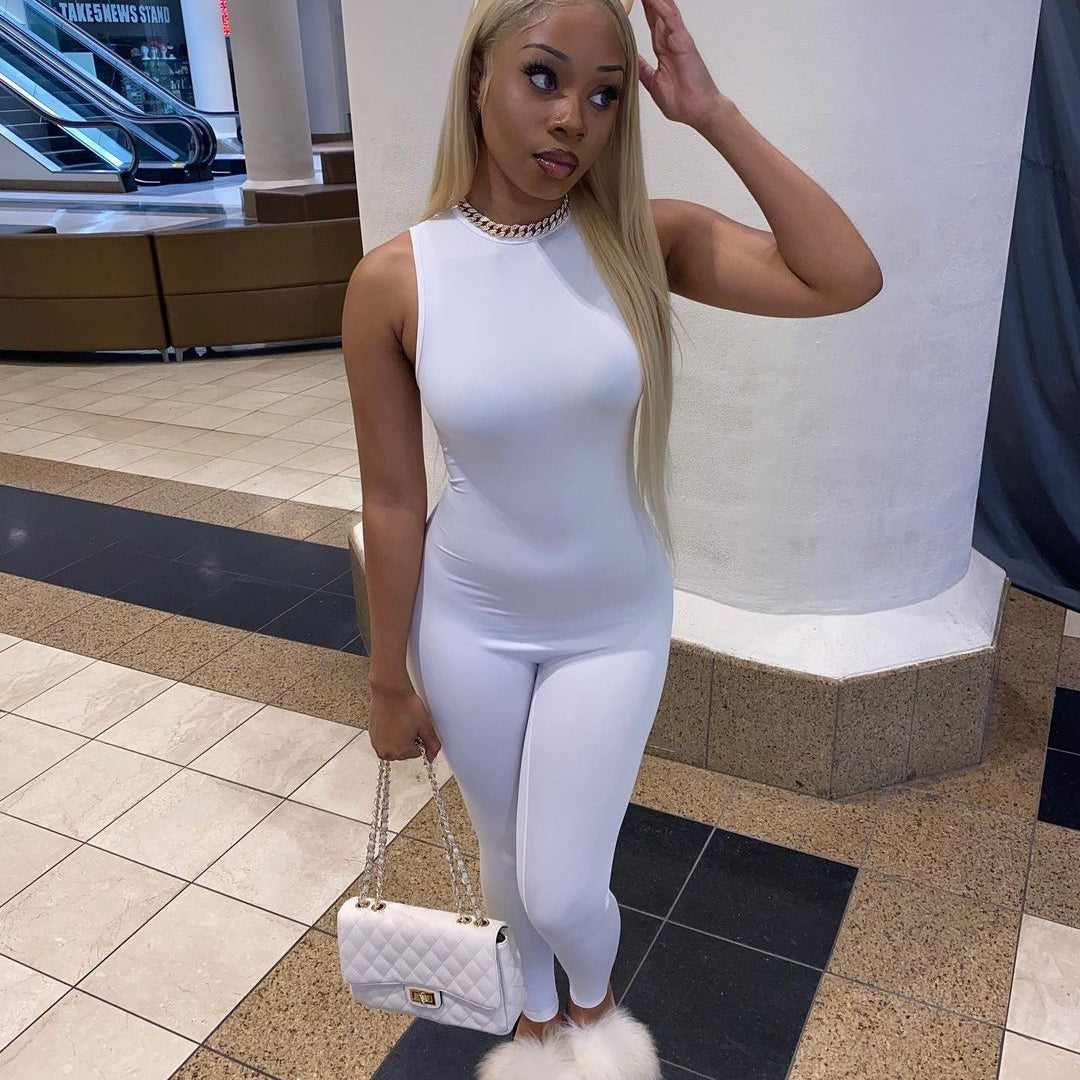 Act Up Jumpsuit - White