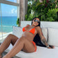Geeked Up Bikini Set - Orange