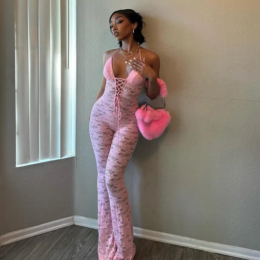 Dangerous Love Jumpsuit - Pink