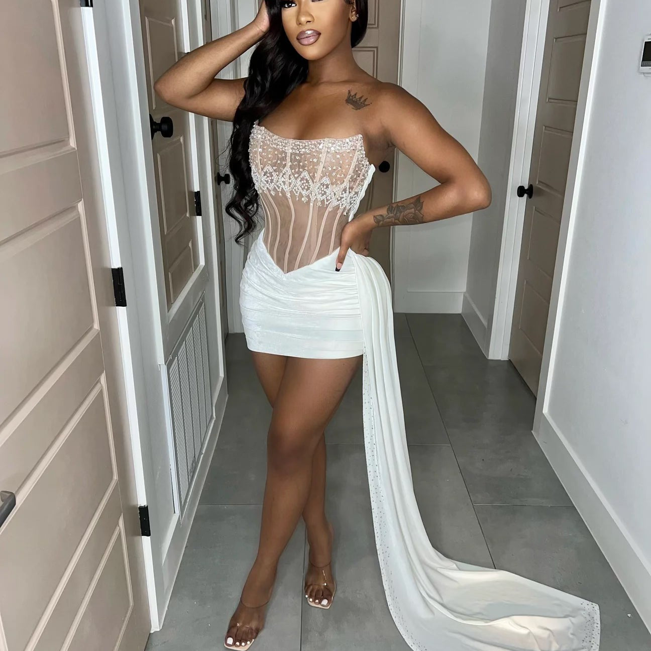 Heart On Ice Dress - White *Pre- Order*
