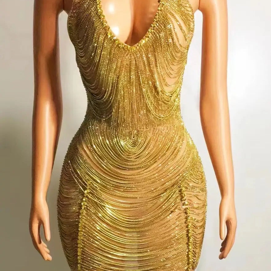 24K Magic Dress - Gold