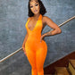 Too Good 4 You Jumpsuit - Orange