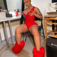 Teddy Graham Slippers - Red