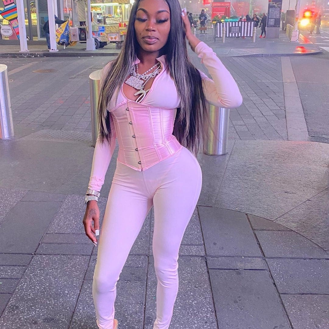 L’amour Jumpsuit Corsets - Pink